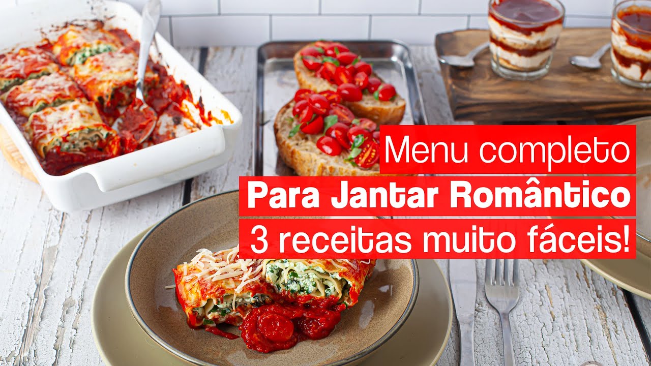 Jantar romântico: MENU COMPLETO DELICIOSO E POR MENOS DE R$ 100