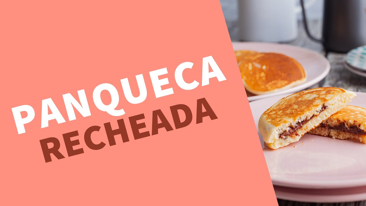 Panqueca americana fofinha e recheada com chocolate - deliciosa e muito fácil de fazer