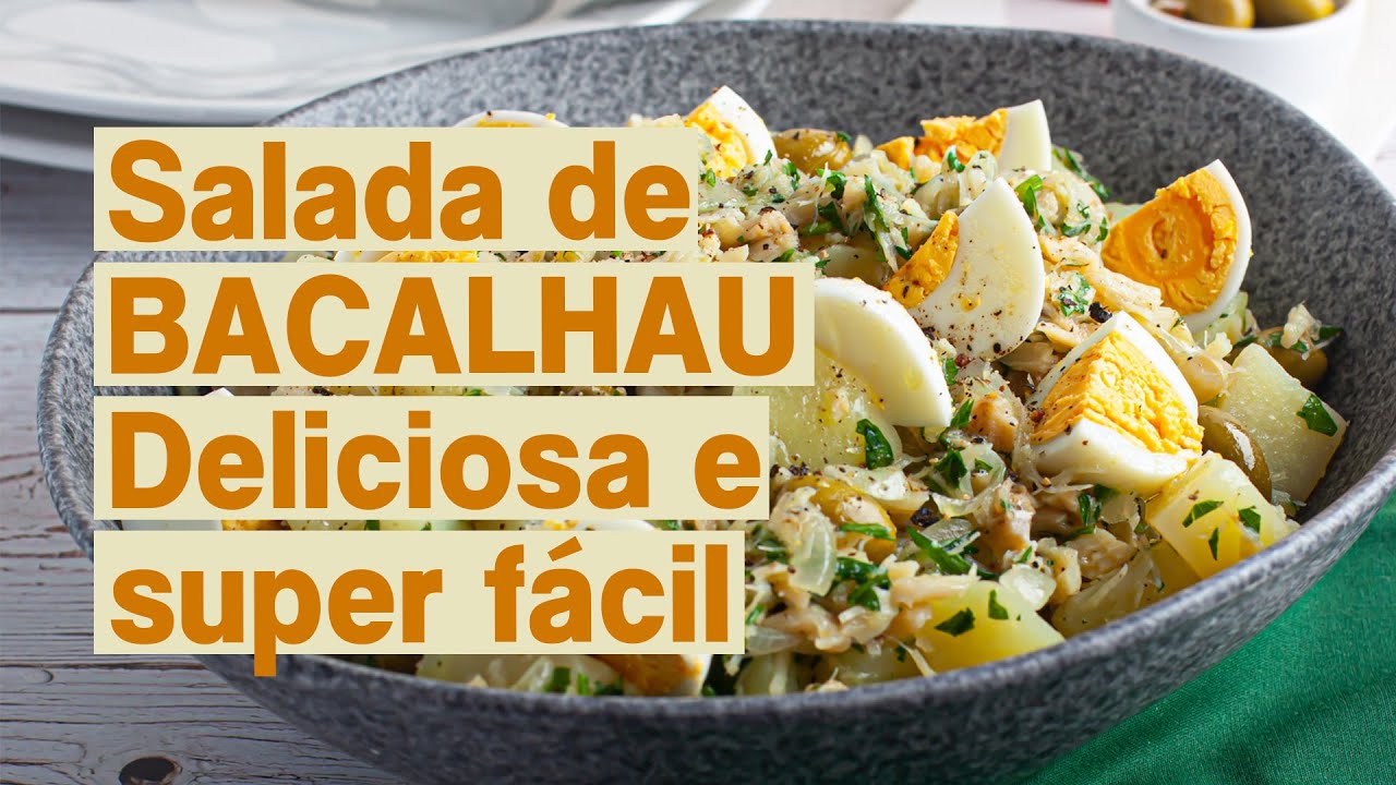 Receita simples e deliciosa de SALADA DE BACALHAU - fácil de fazer!