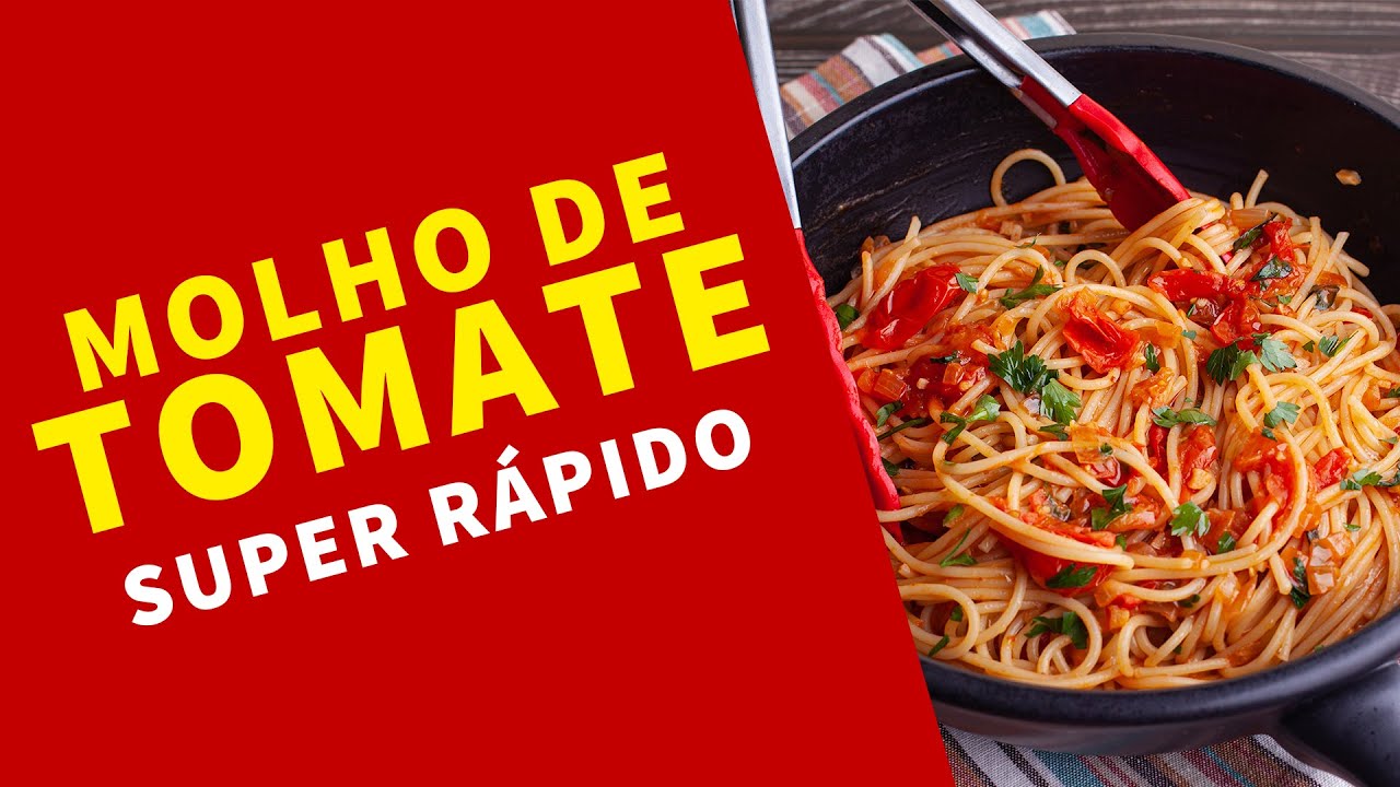 Molho de tomate rápido (Como fazer macarrão super rápido)