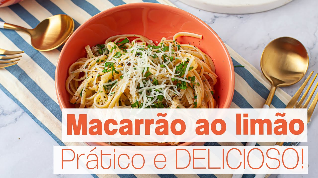 Macarrão ao limão - receita muito fácil e DELICIOSA