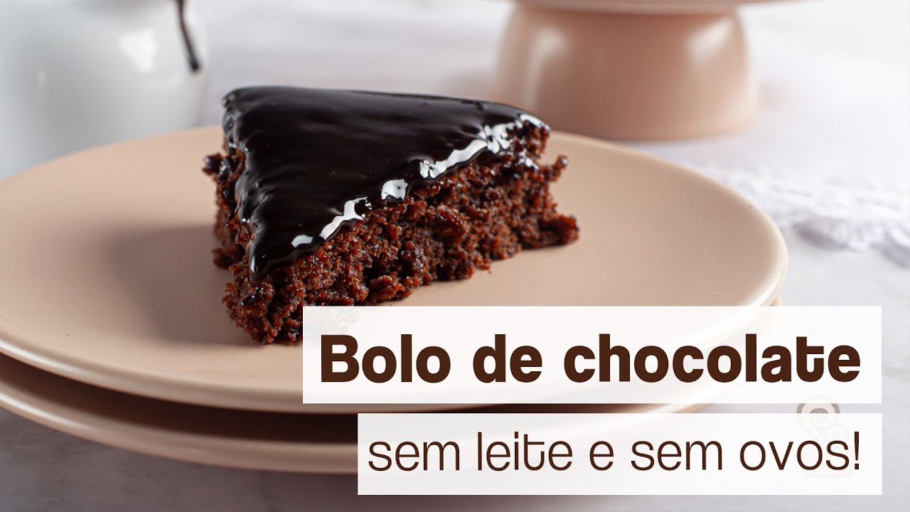 Bolo de chocolate fofinho - SEM LEITE E SEM OVOS - RECEITA VEGANA!