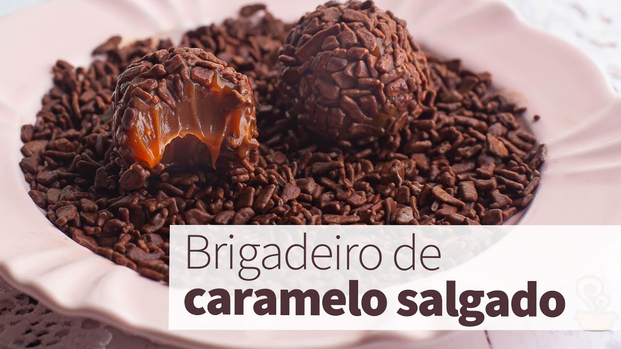 Brigadeiro SUPER CREMOSO de caramelo salgado - fácil de fazer