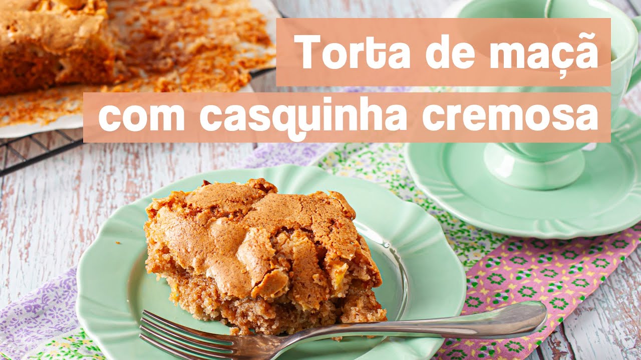 Torta de maçã com casquinha crocante - MUITO FÁCIL DE FAZER