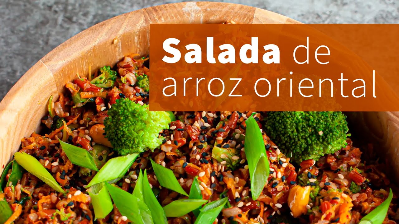 Salada de arroz SAUDÁVEL E DELICIOSA! E o melhor, fácil de fazer