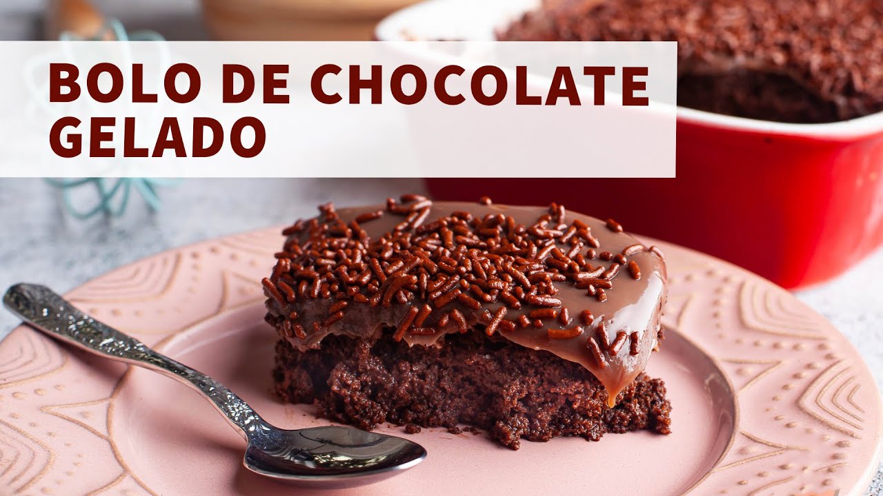 BOLO DE CHOCOLATE GELADO - Delicioso e super fácil de fazer