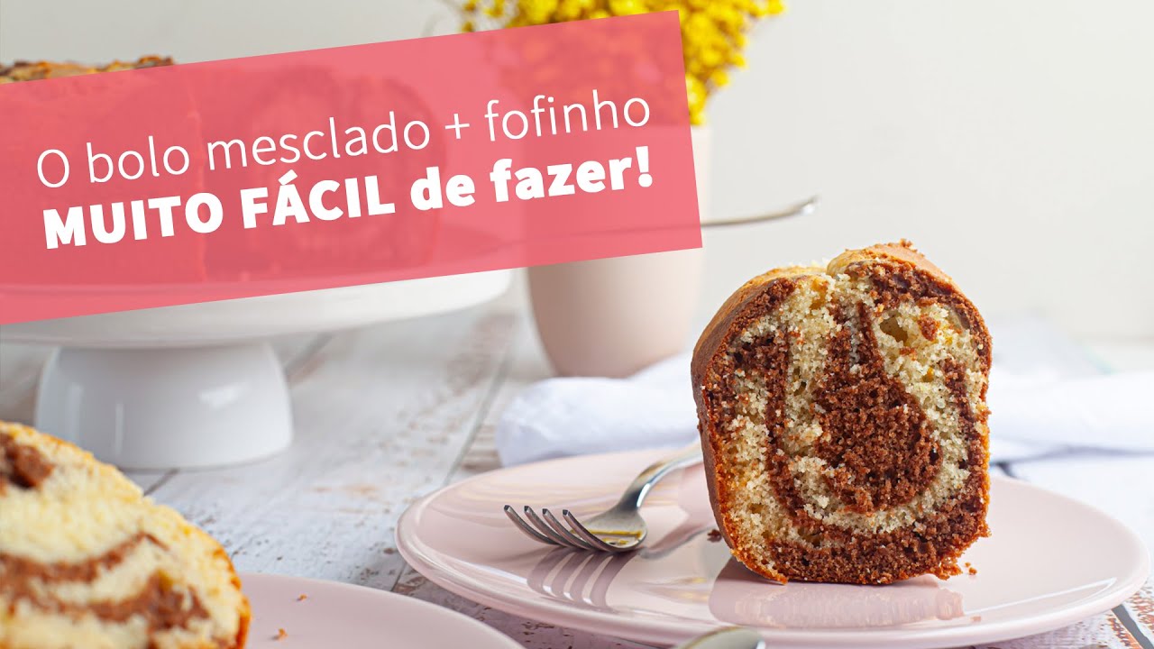 BOLO MESCLADO MUITO FOFINHO -  a MELHOR receita que você já testou!
