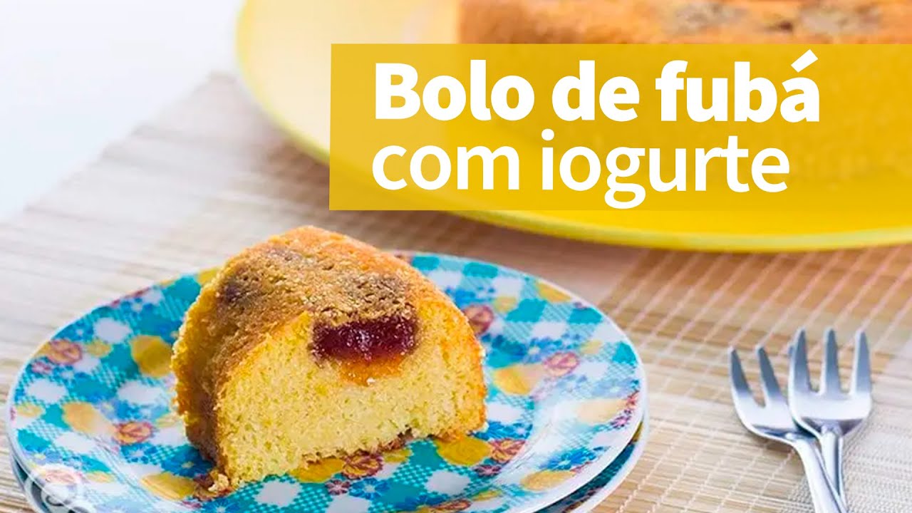 BOLO DE FUBÁ COM IOGURTE - sem glúten e muito fofinho