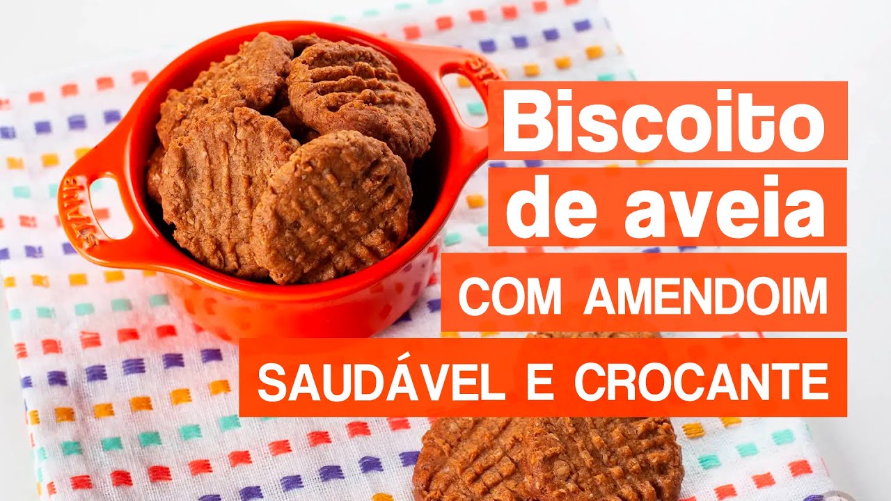 Biscoito de aveia com amendoim - SUPER CROCANTE E FÁCIL DE FAZER!