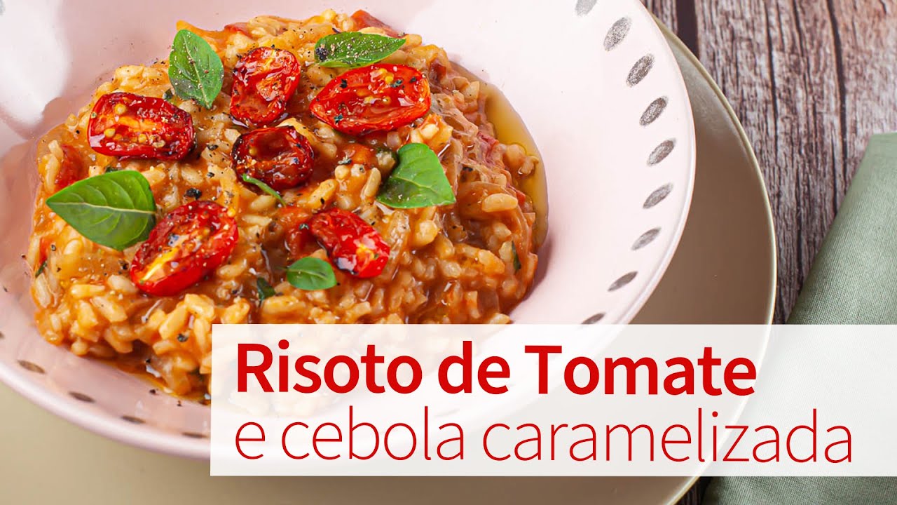 Risoto PERFEITO de tomate com cebola - SUPER fácil de fazer