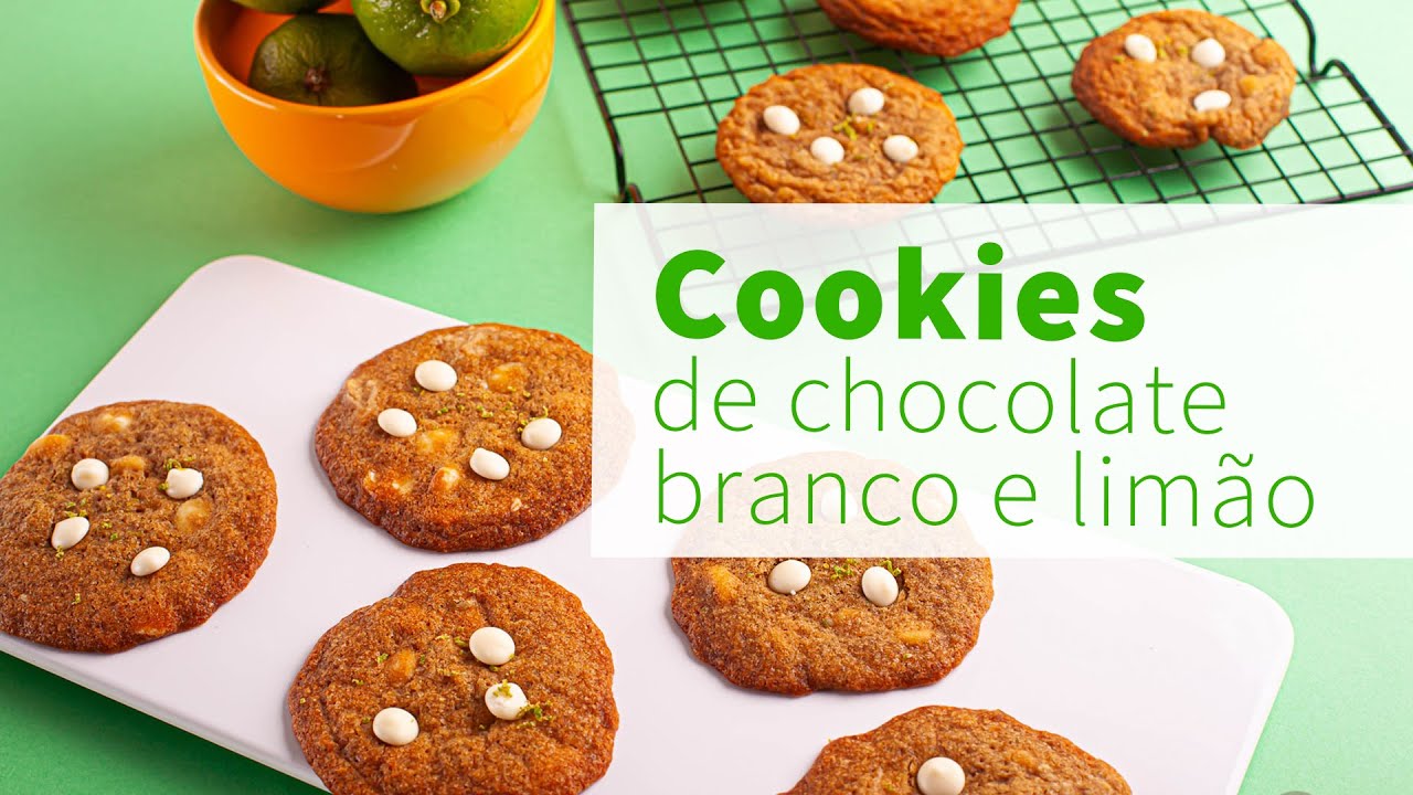 receita de COOKIE PERFEITO com chocolate branco e limão