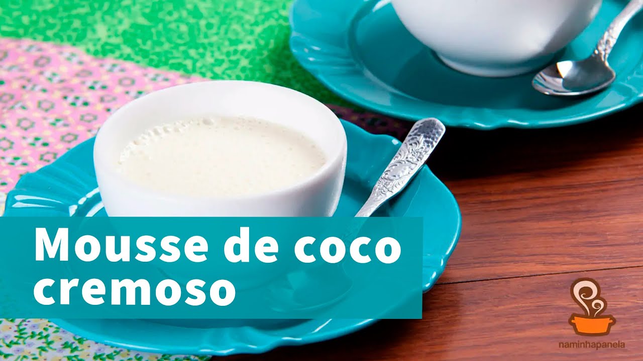 Mousse de coco super cremoso - a sobremesa mais fácil que você já testou!