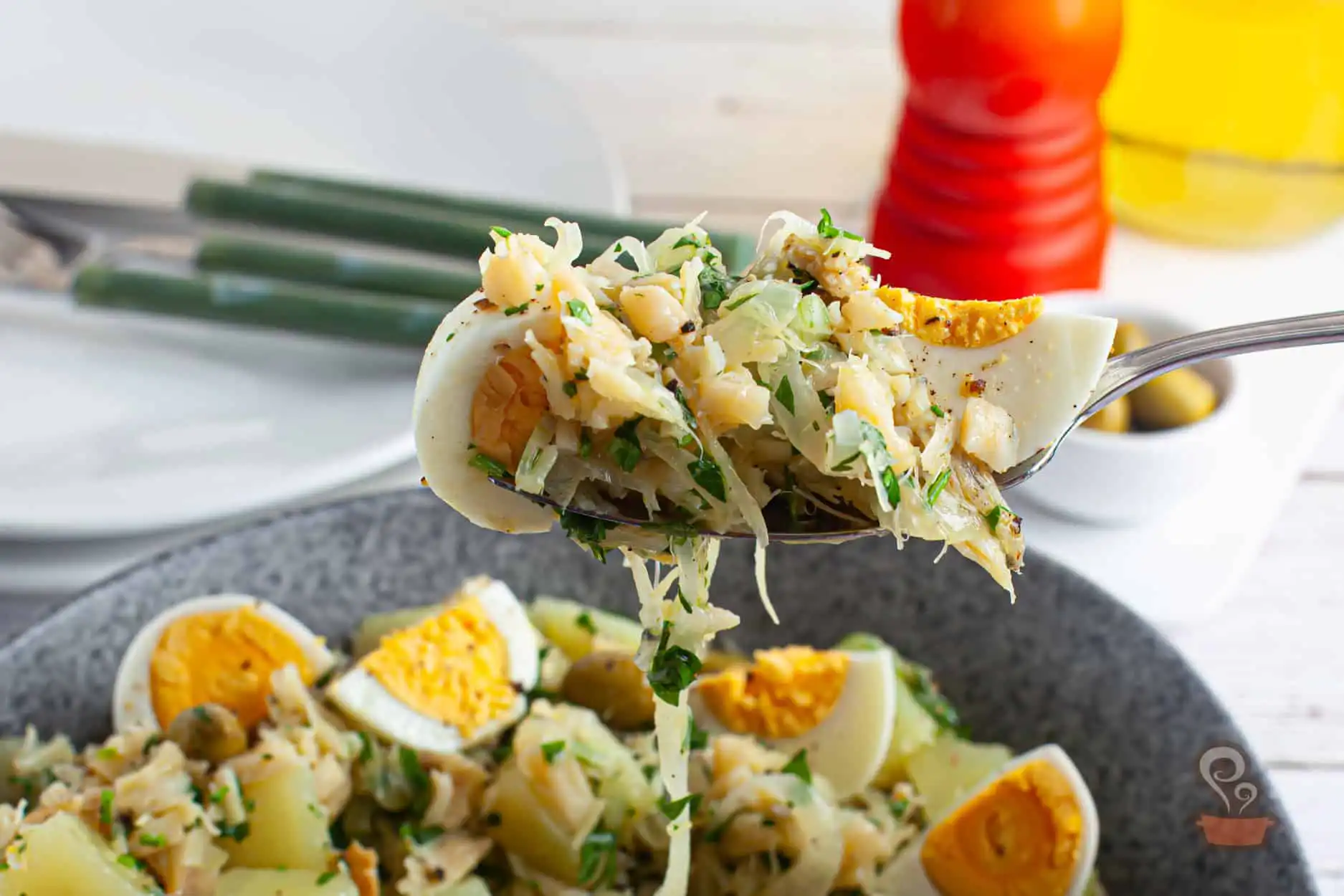 Salada de bacalhau simples