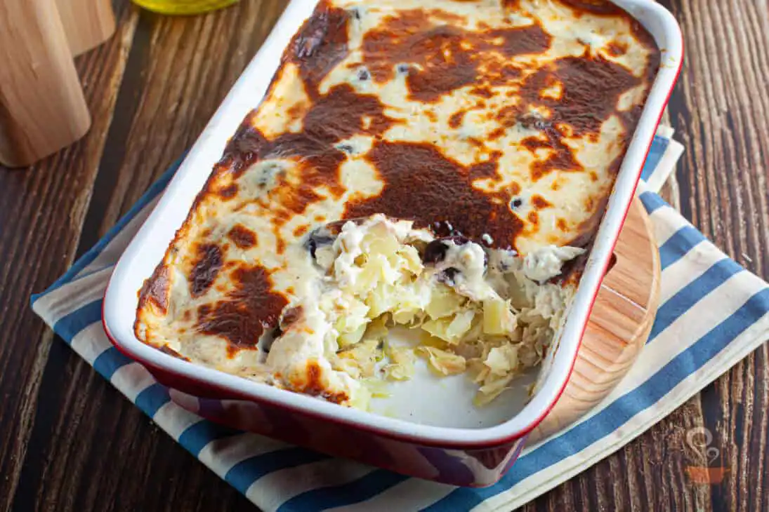 Bacalhau cremoso gratinado