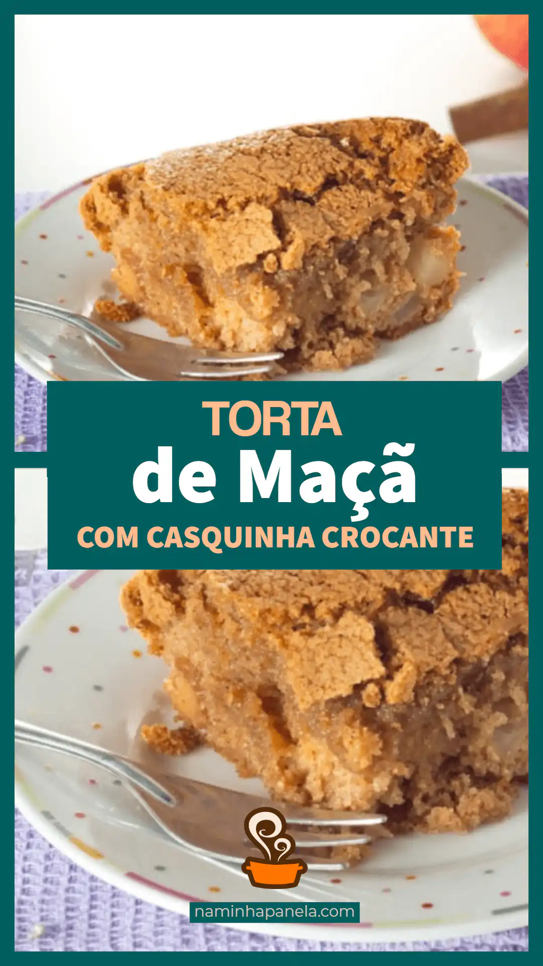 Torta de maçã com casquinha crocante