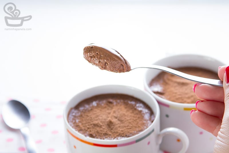 Mousse de chocolate com doce de leite