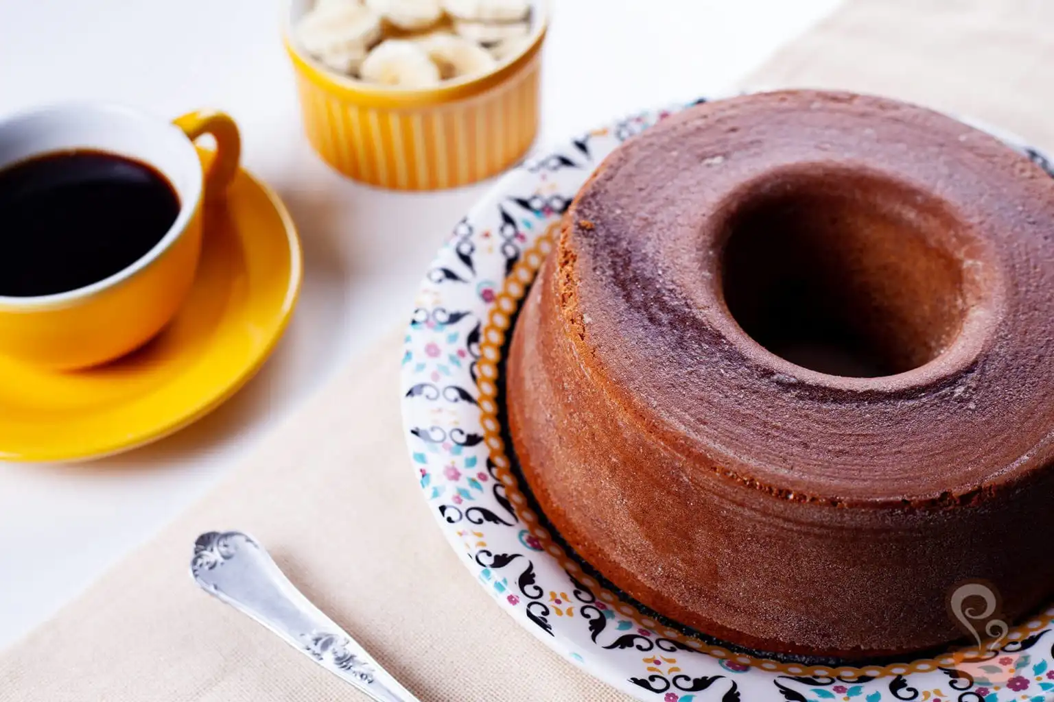 Bolo de banana sem glúten de liquidificador