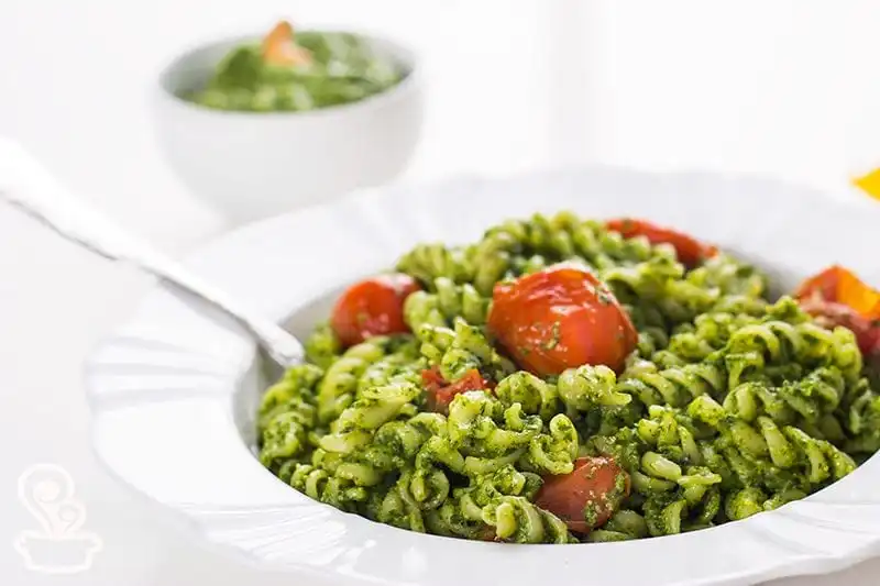 Pesto de espinafre e brócolis