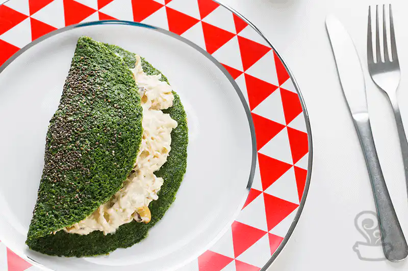 Crepioca de espinafre