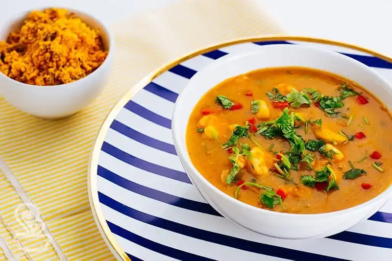 Bobó de camarão de batata baroa