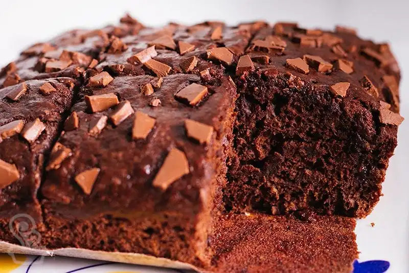 bolo de banana e chocolate