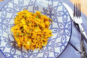 arroz de frango e açafrão