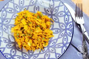 arroz de frango e açafrão