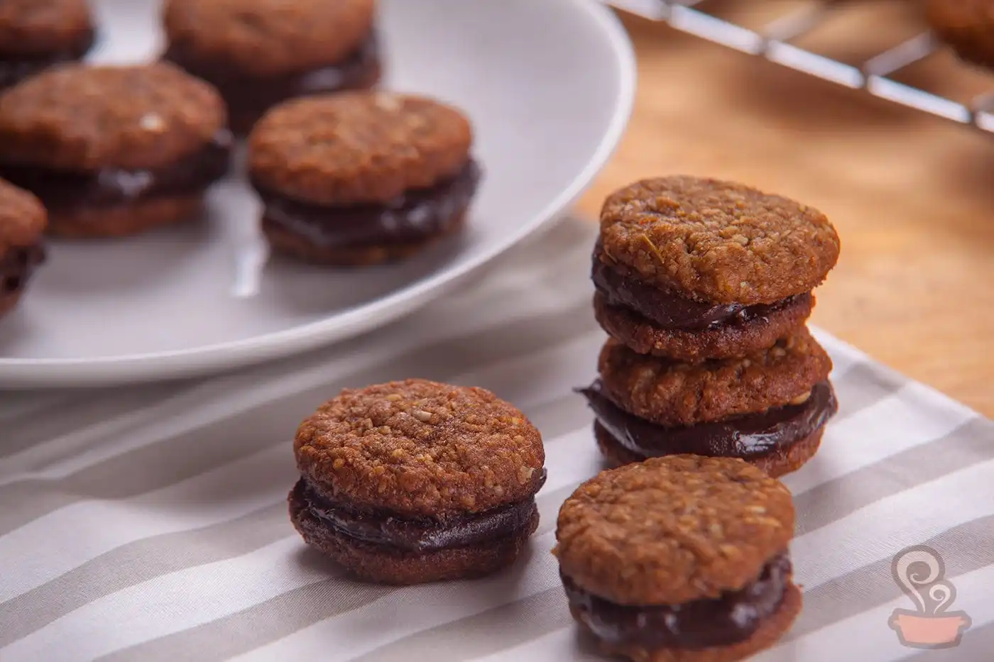 Biscoito de aveia recheado