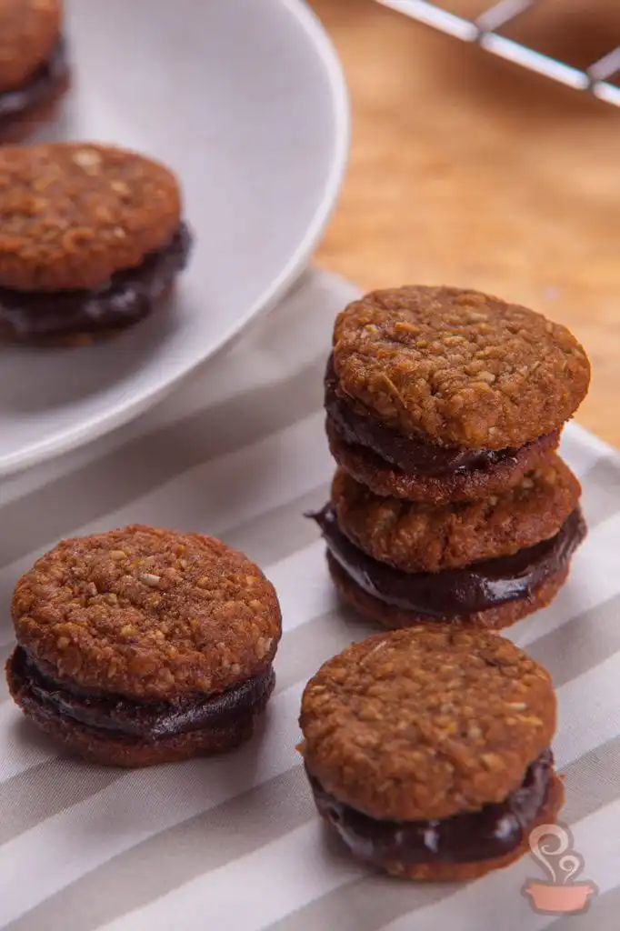 Biscoito de aveia recheado Biscoito de aveia recheado
