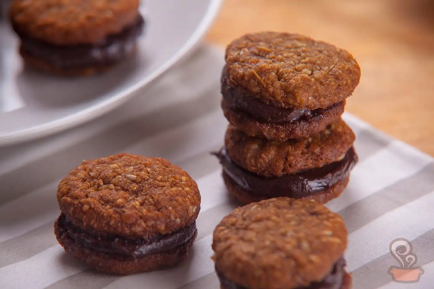 Biscoito de aveia recheado Biscoito de aveia recheado