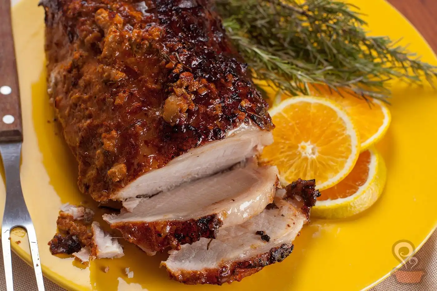 Lombo de porco com laranja
