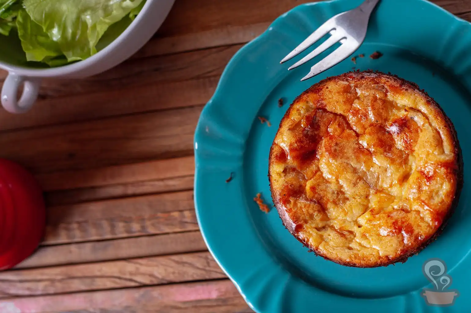 Quiche de cebola com queijo
