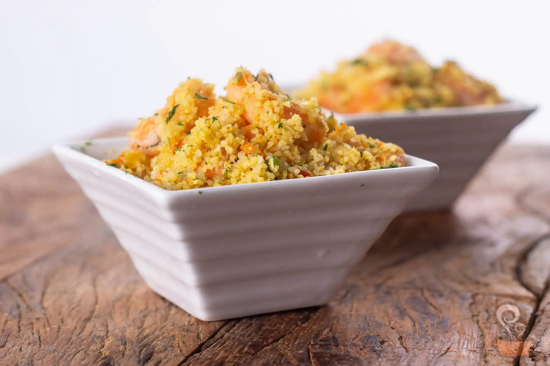 Cuscuz marroquino com camarão