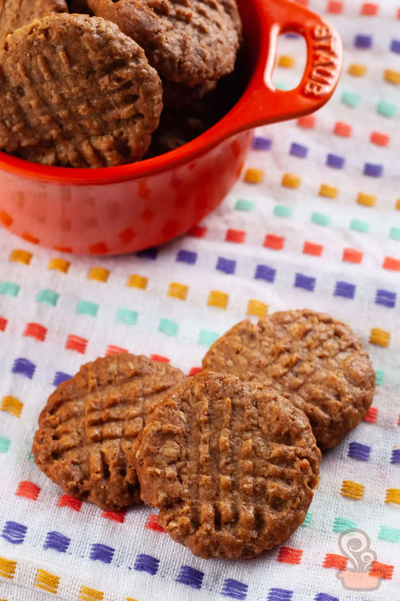 Biscoito de amendoim e aveia