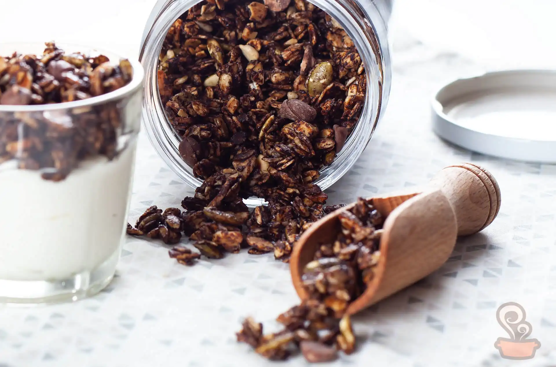 Granola caseira de chocolate