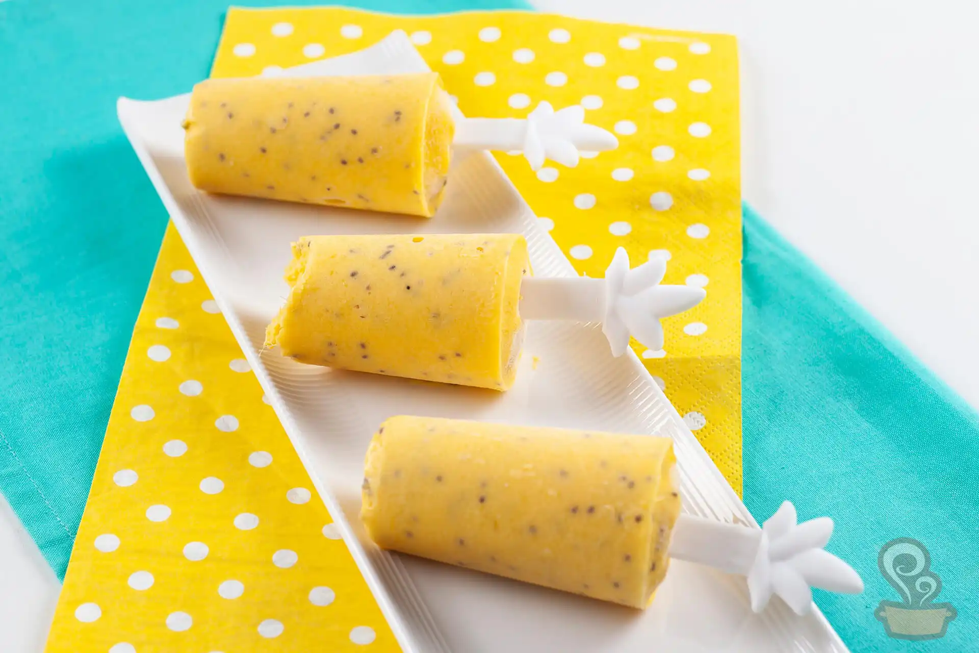 Picolé de manga com iogurte