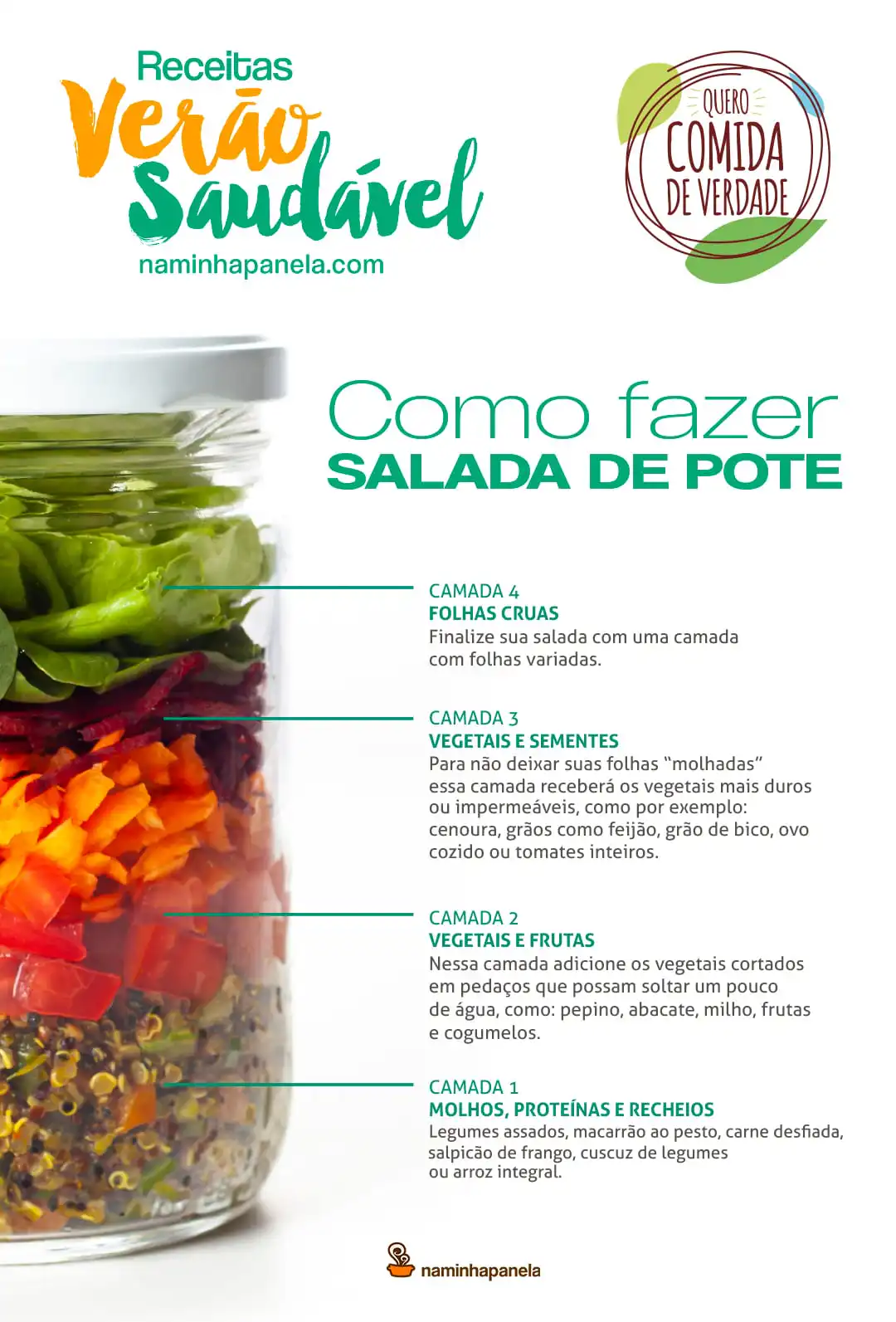 Como fazer salada de pote Como fazer salada de pote