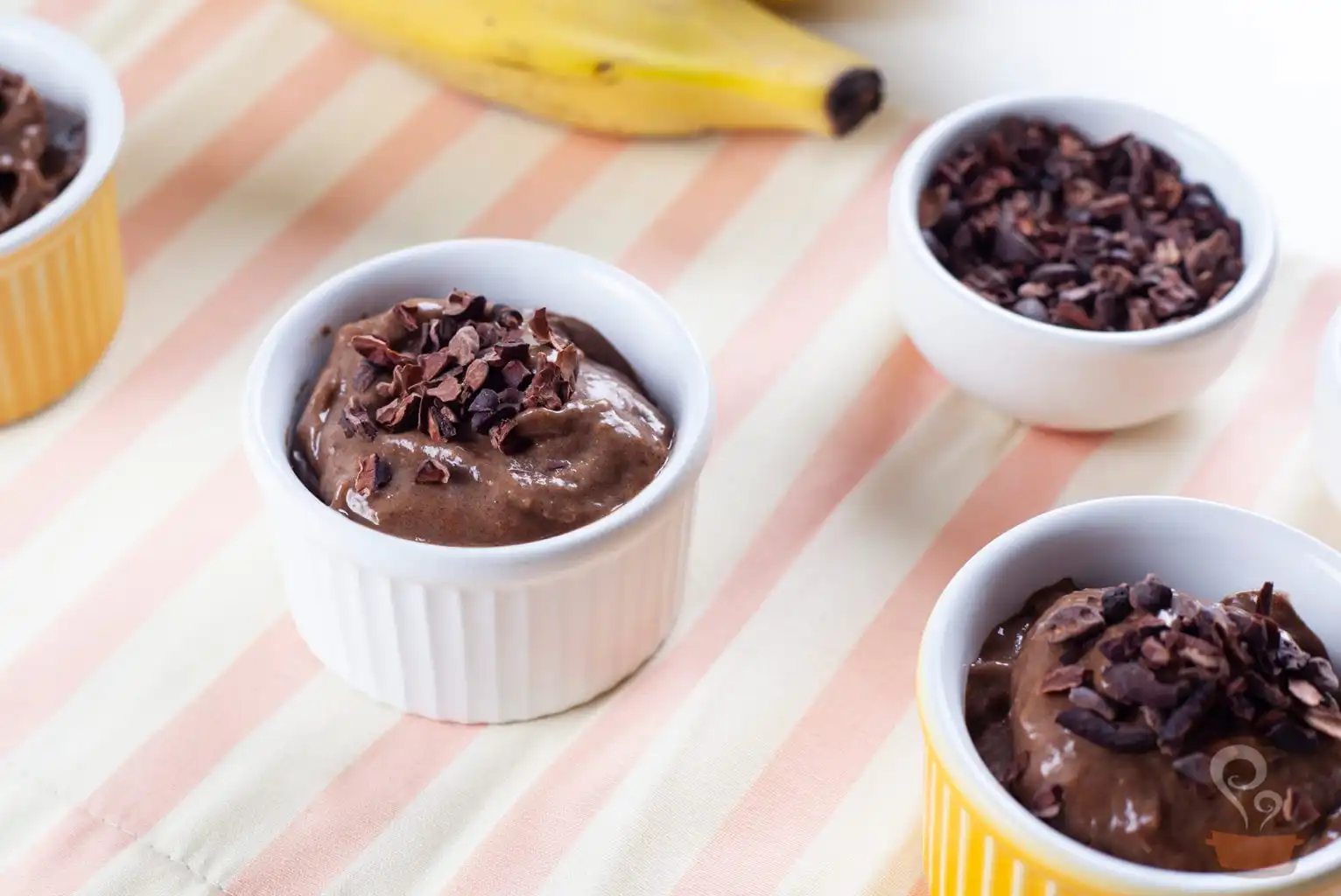 Sorvete de banana e cacau