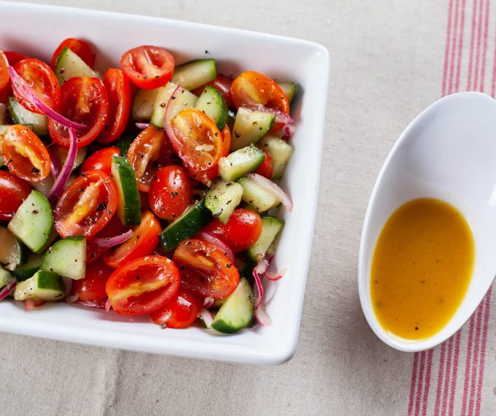 Salada de pepino com tomate