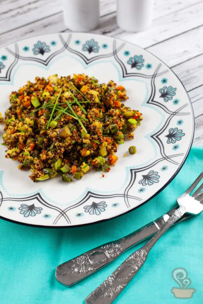 Couscous de quinoa com legumes