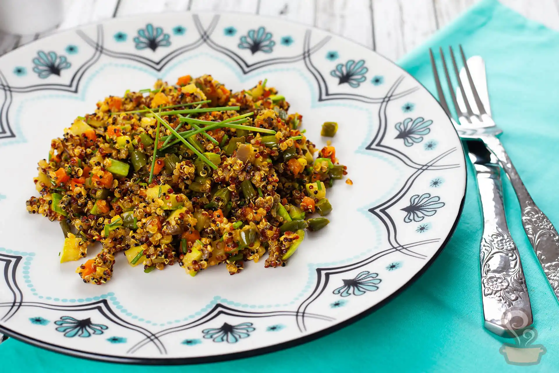 Couscous de quinoa com legumes