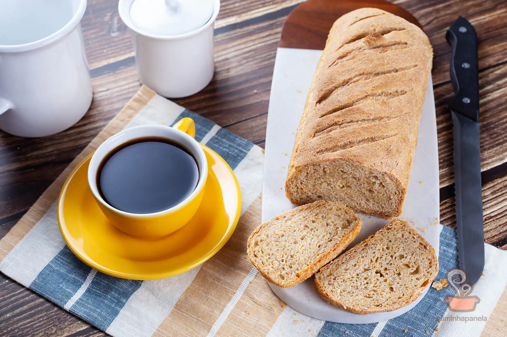 Pão de milho de longa fermentação