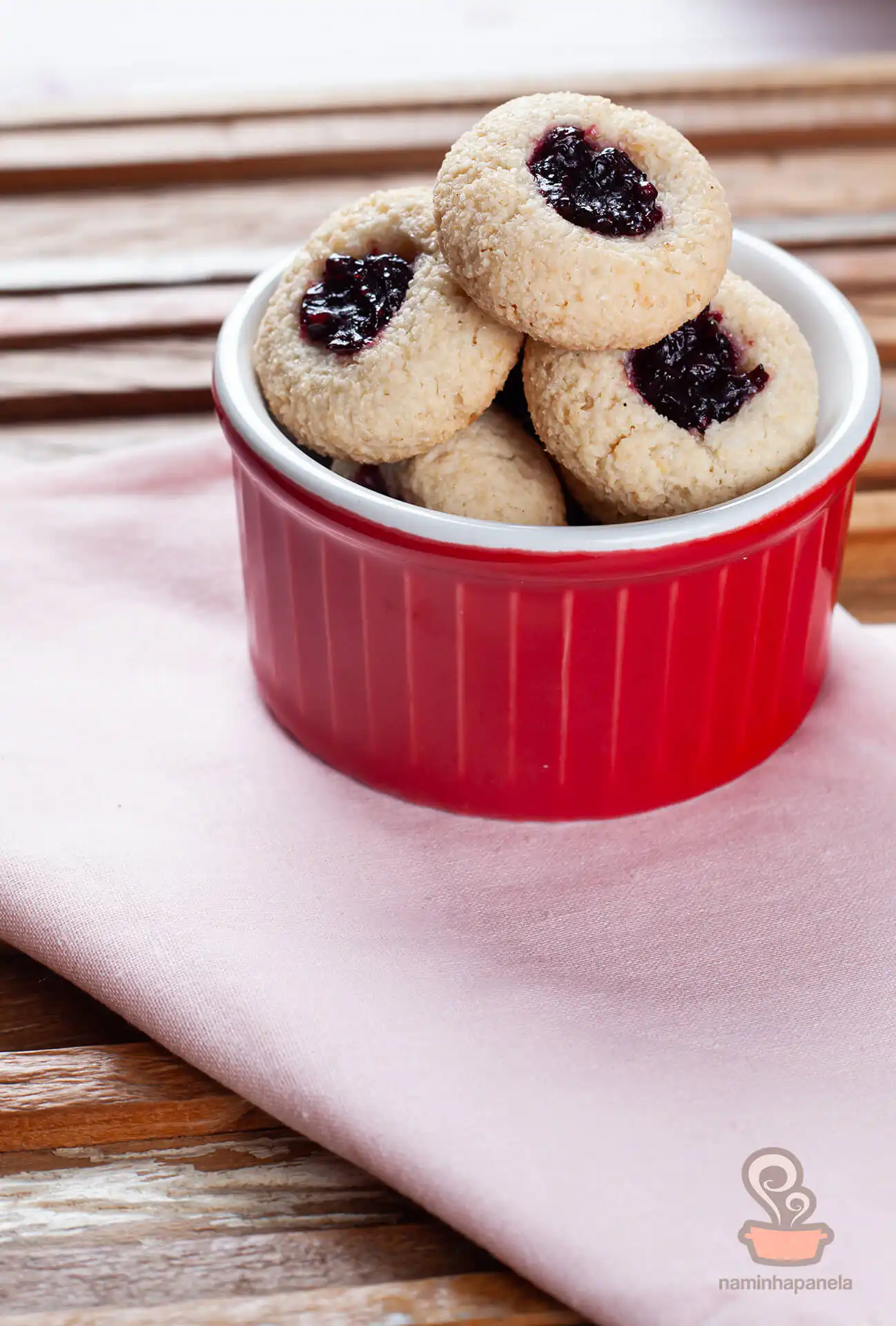 Biscoito de amêndoas vegano - naminhapanela.com