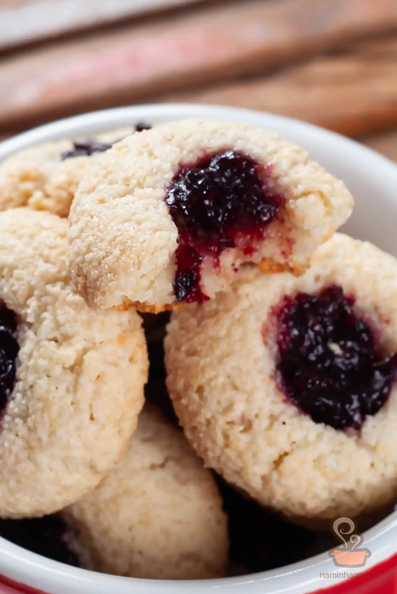 Biscoito de amêndoas vegano - naminhapanela.com