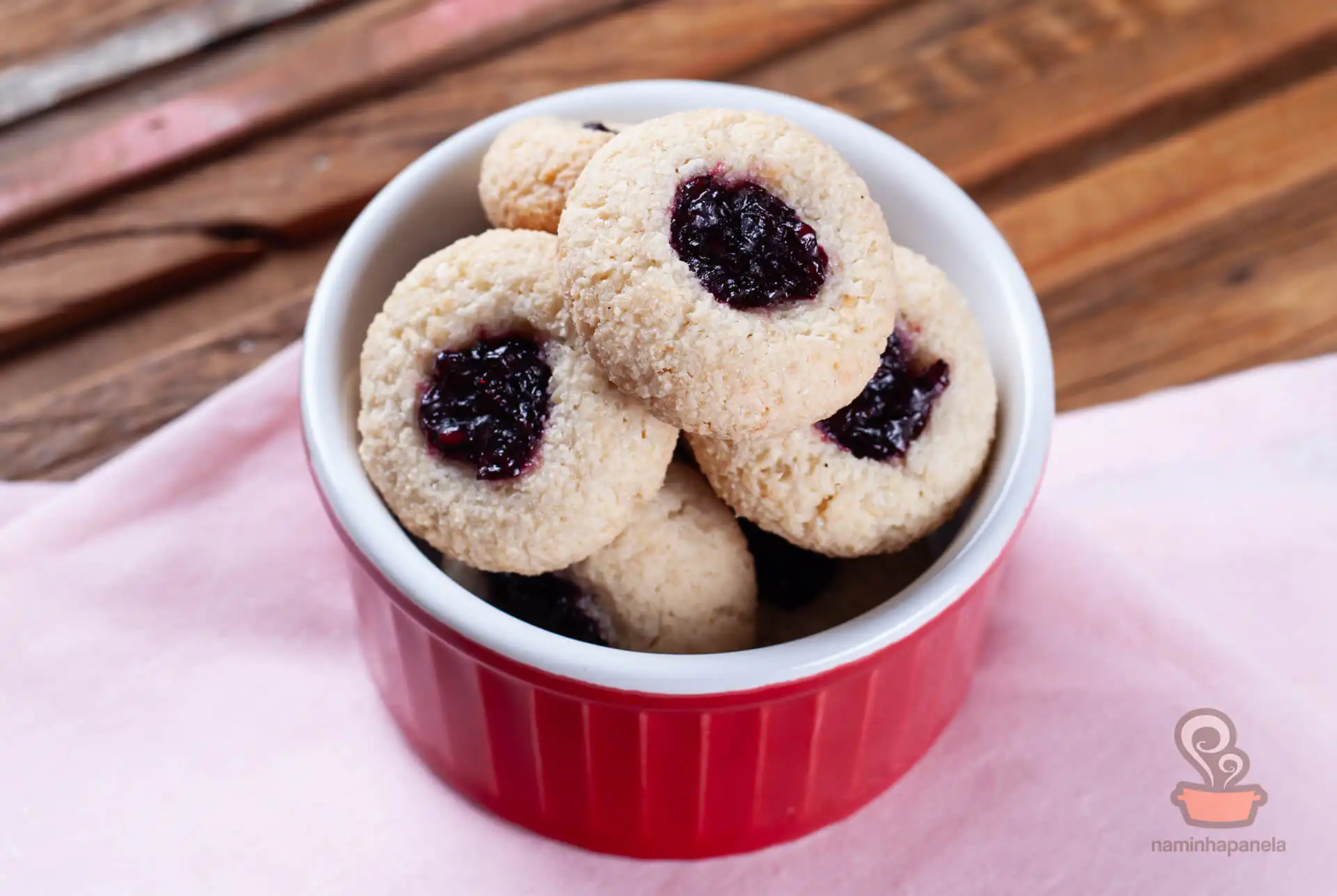Biscoito de amêndoas vegano
