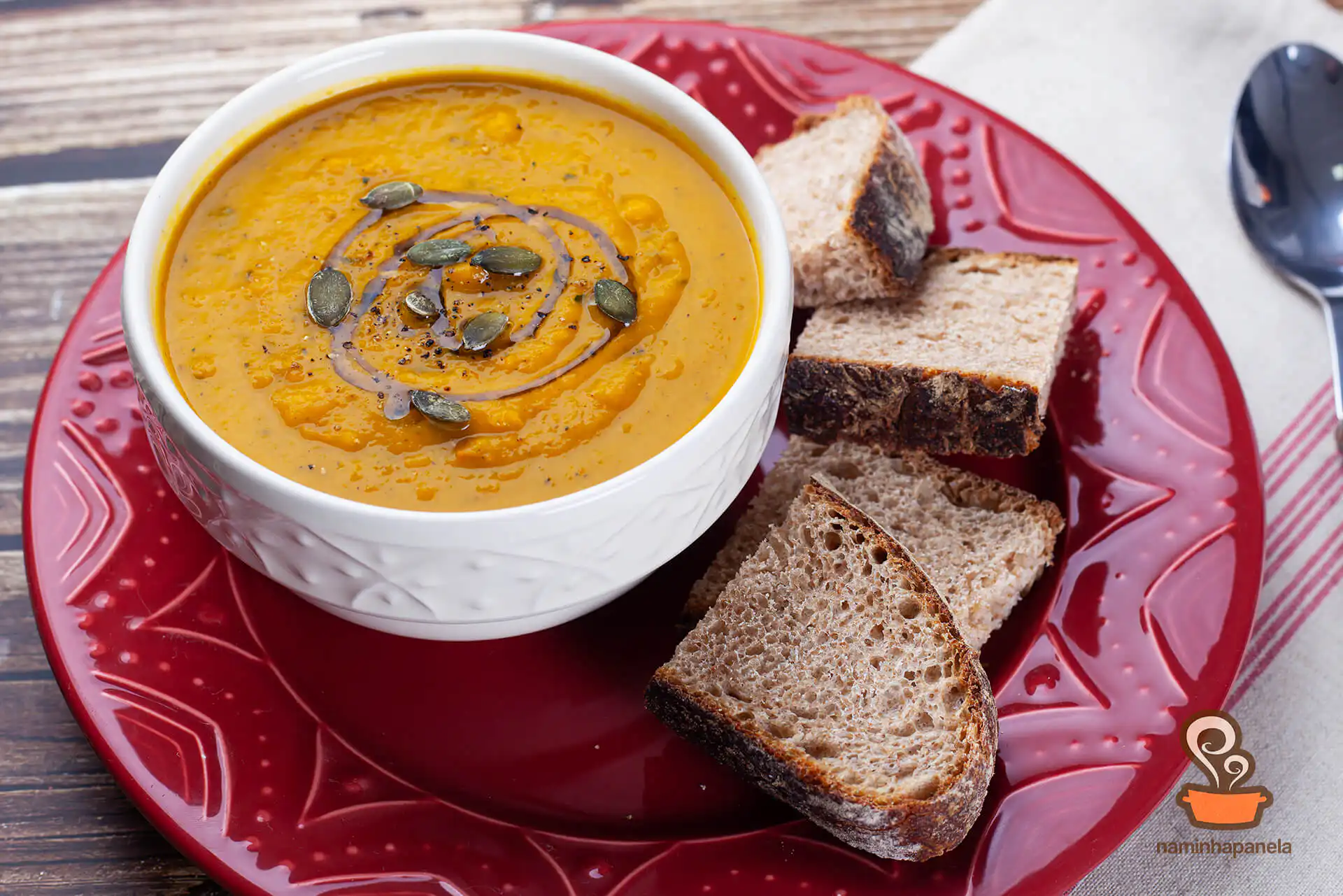 Creme de abóbora e cenoura - naminhapanela.com