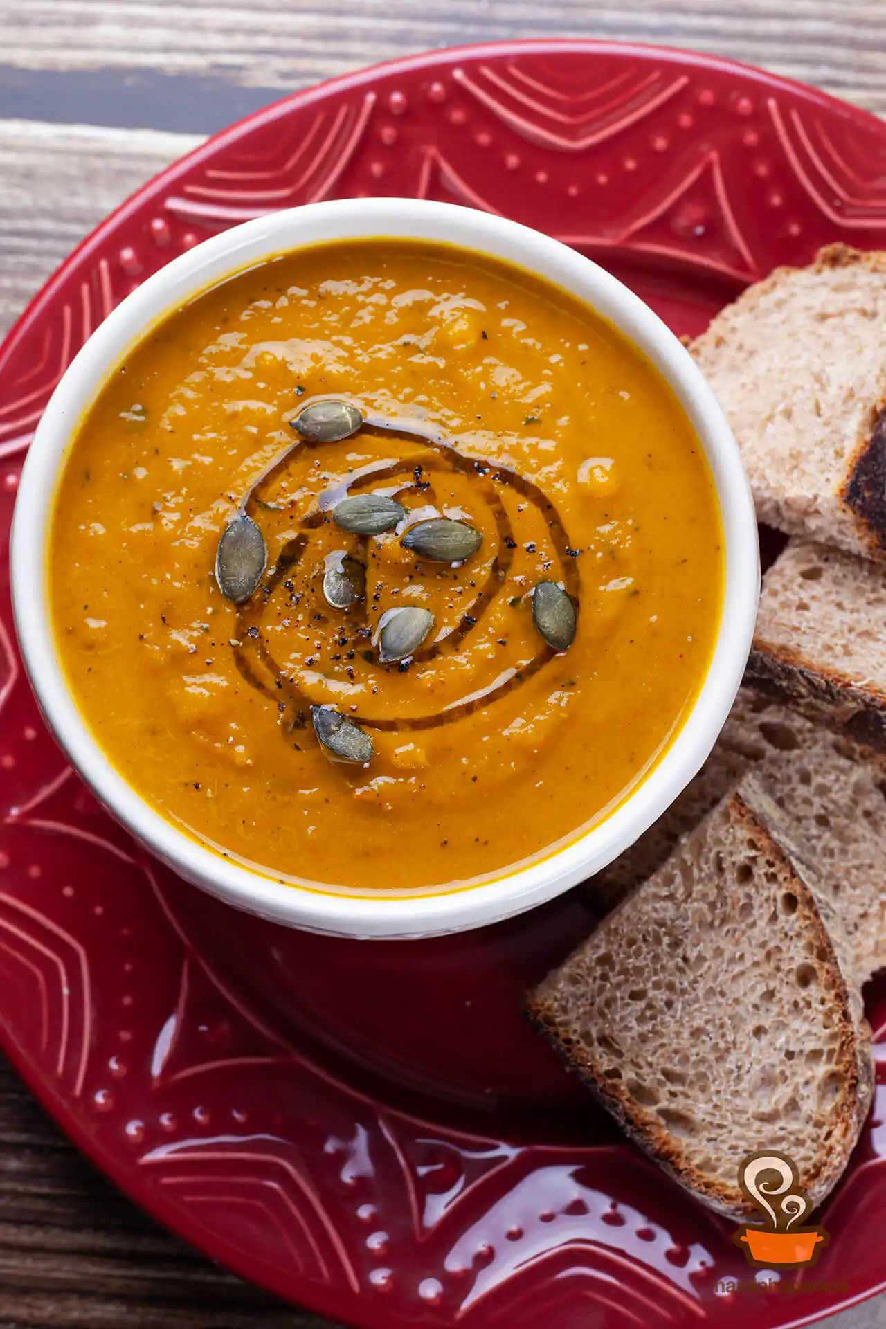 Creme de abóbora e cenoura - naminhapanela.com