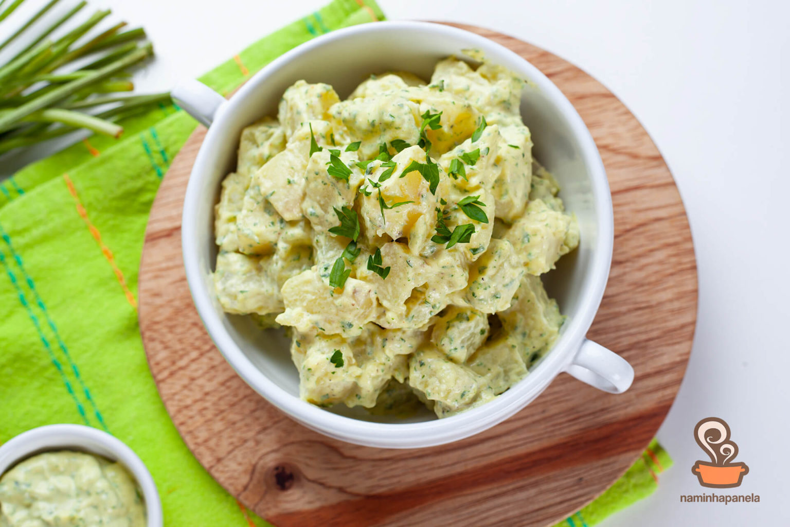 Como fazer salada de batata com maionese verde