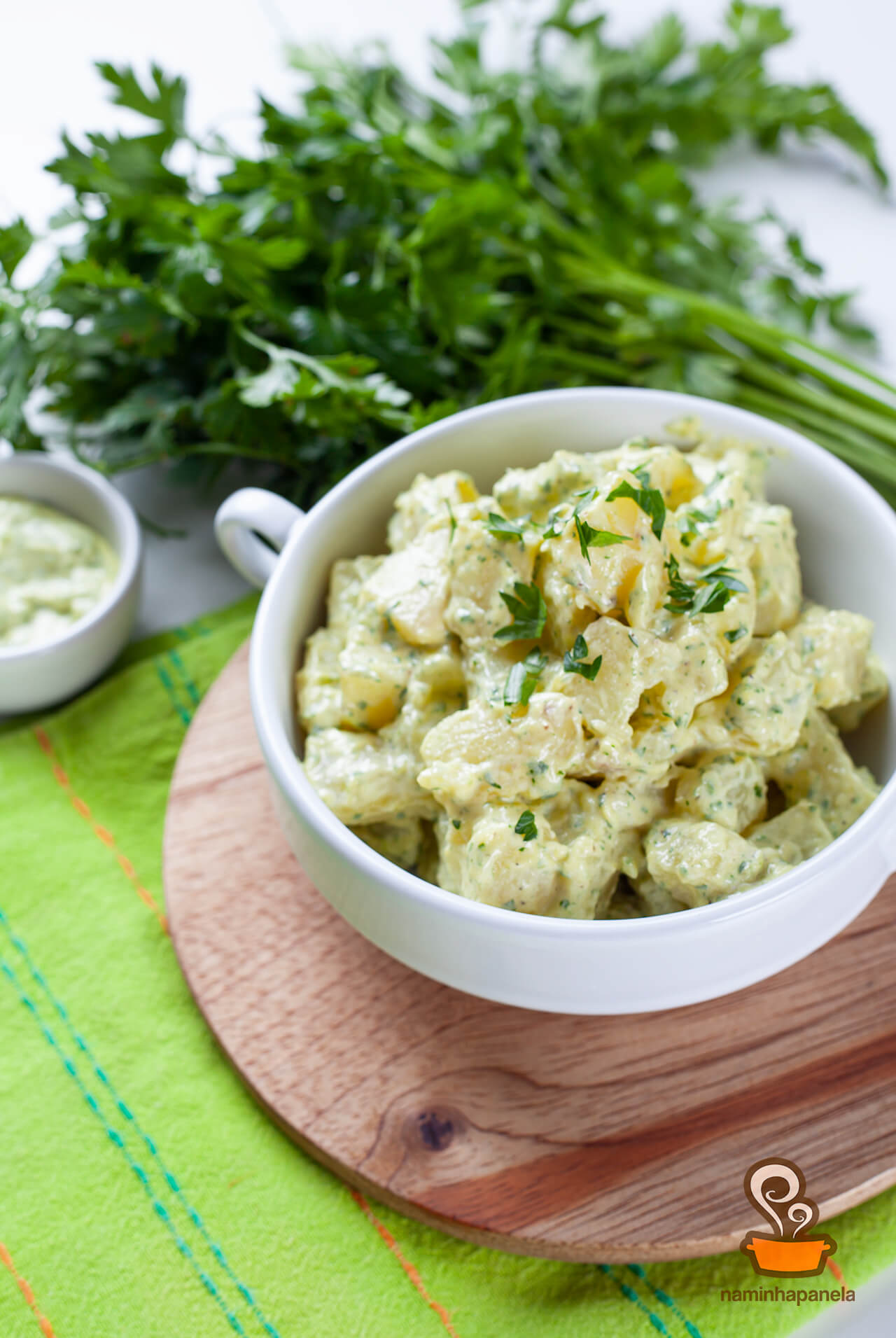 Salada de batata com maionese verde - naminhapanela.com