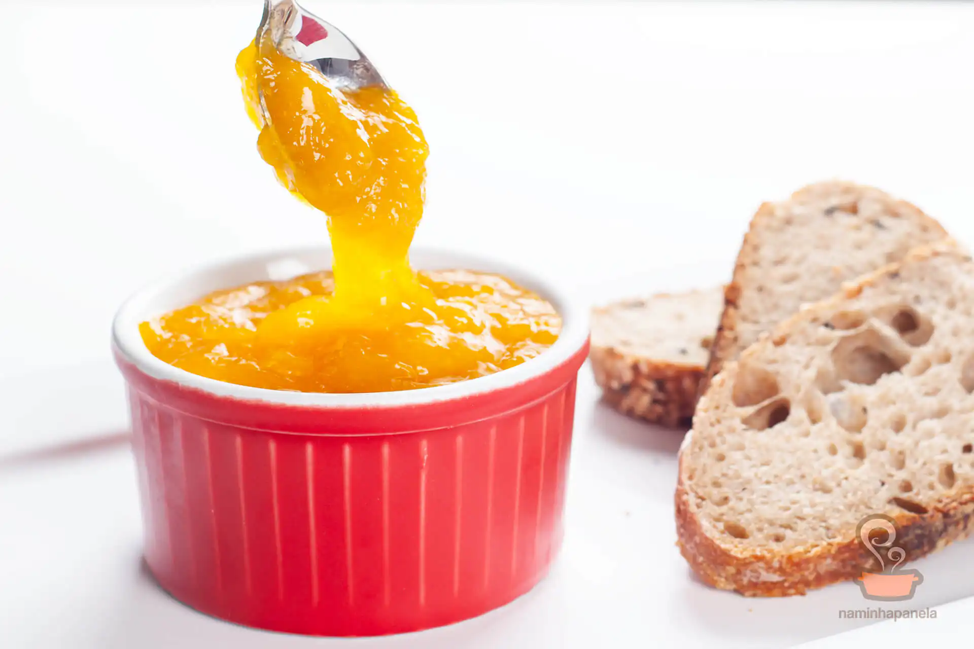 Geleia de manga e maracujá - naminhapanela Geleia de manga e maracujá - naminhapanela